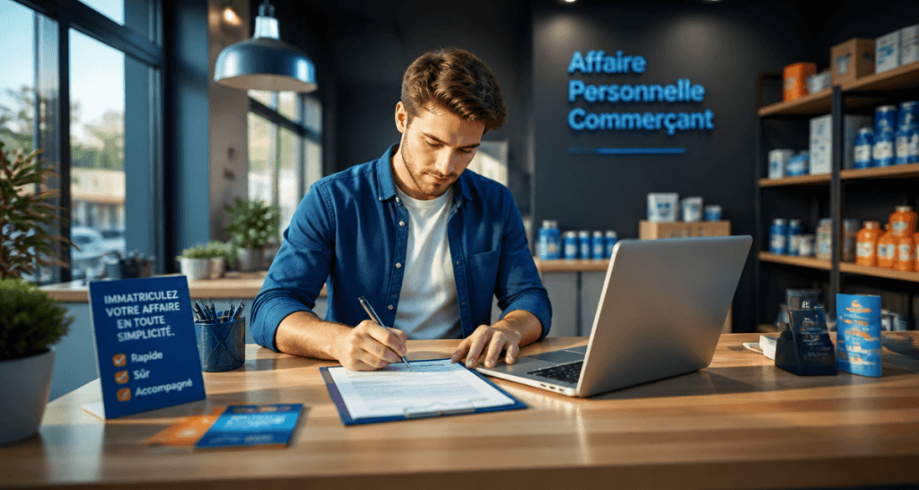 affaire personnelle commerçant jeune commerçant inscription