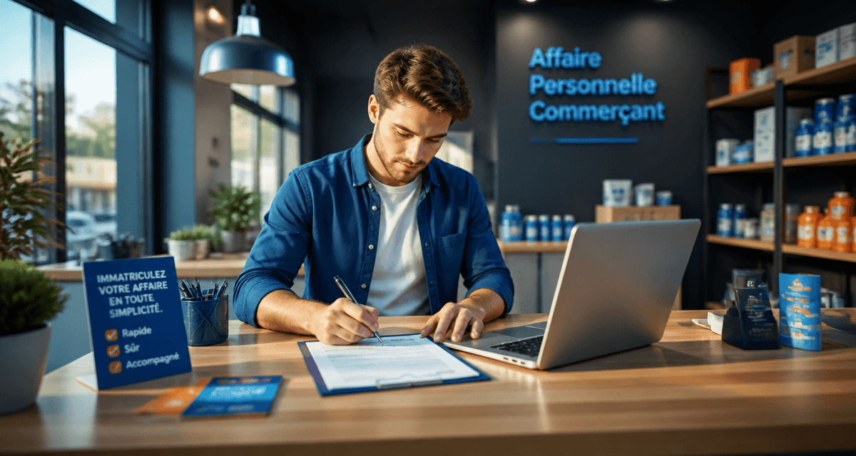 affaire personnelle commerçant jeune commerçant inscription