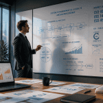Chef de projet qualité analysant des KPI et normes ISO