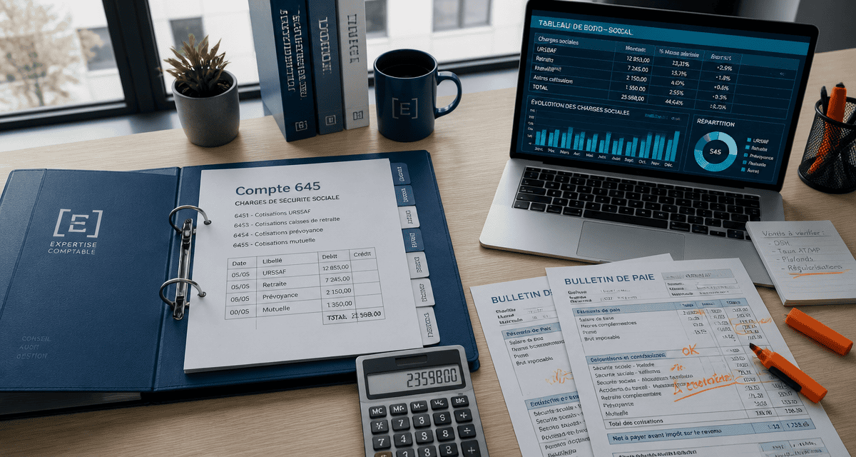 Bureau expert-comptable avec fiche compte 645