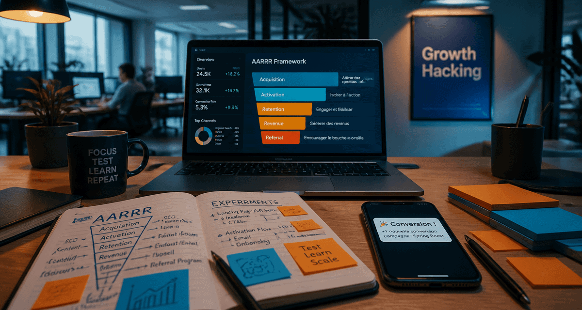 formation growth hacking open space dashboard AARRR