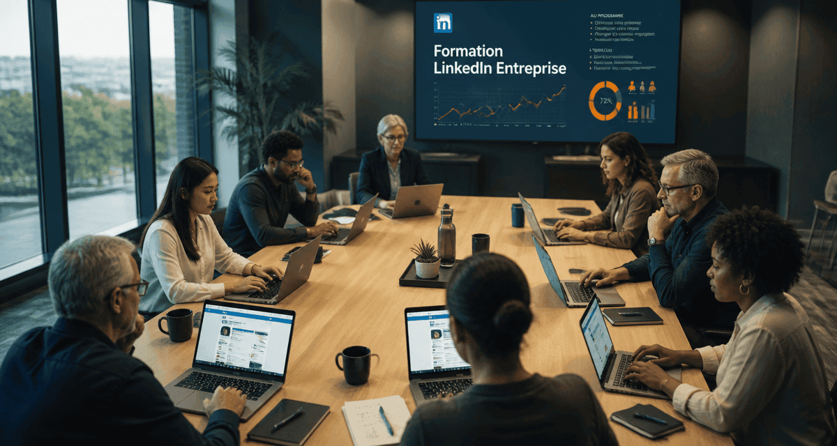 formation linkedin entreprise équipe réunion