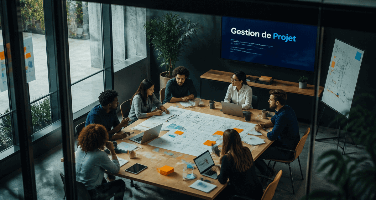 gestion de projet métier équipe autour table