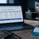 gestion des comptes bancaires sur ordinateur et smartphone