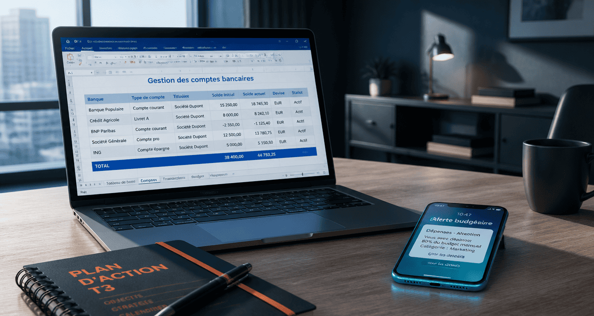 gestion des comptes bancaires sur ordinateur et smartphone