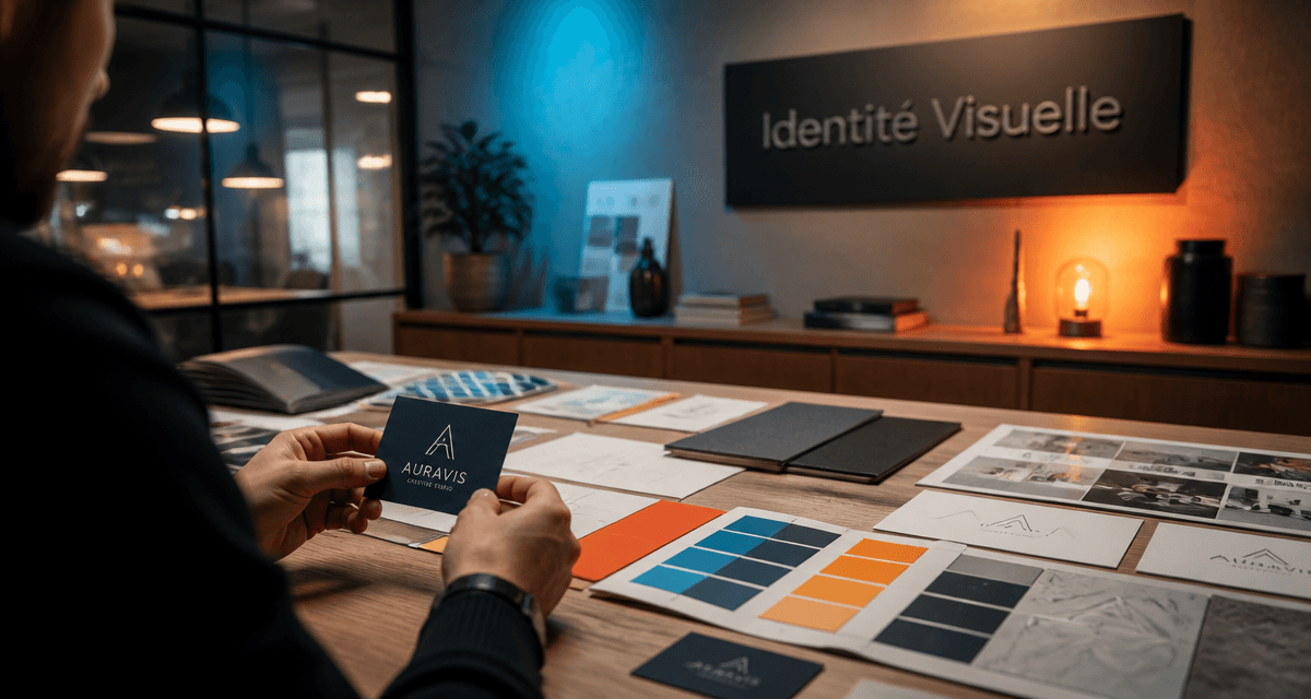 identité visuelle exemple avec moodboard et designer