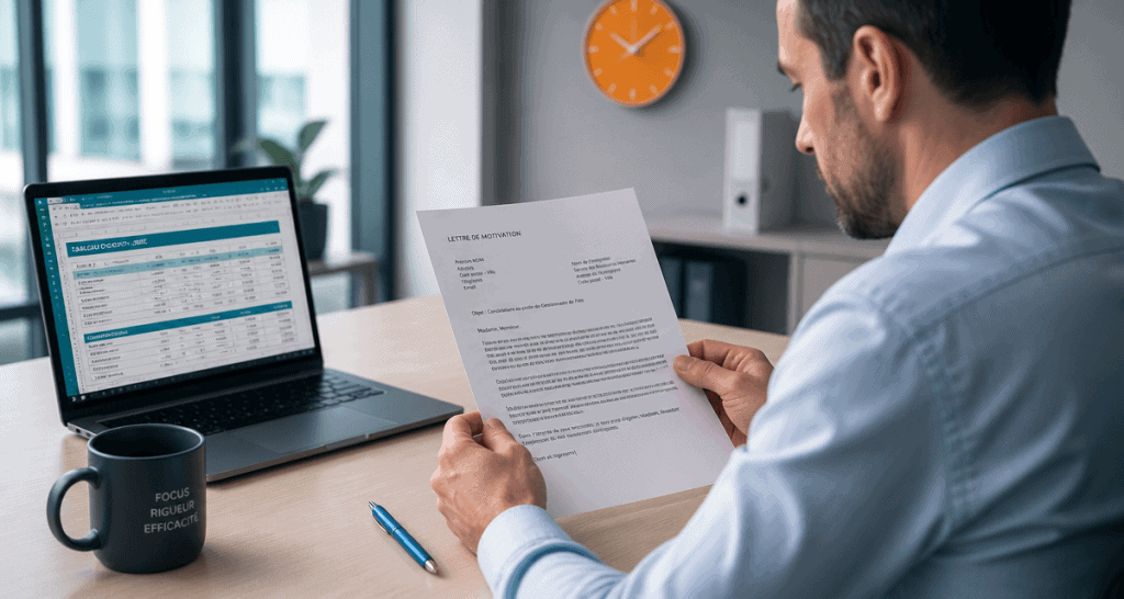 lettre de motivation gestionnaire de paie sur bureau moderne
