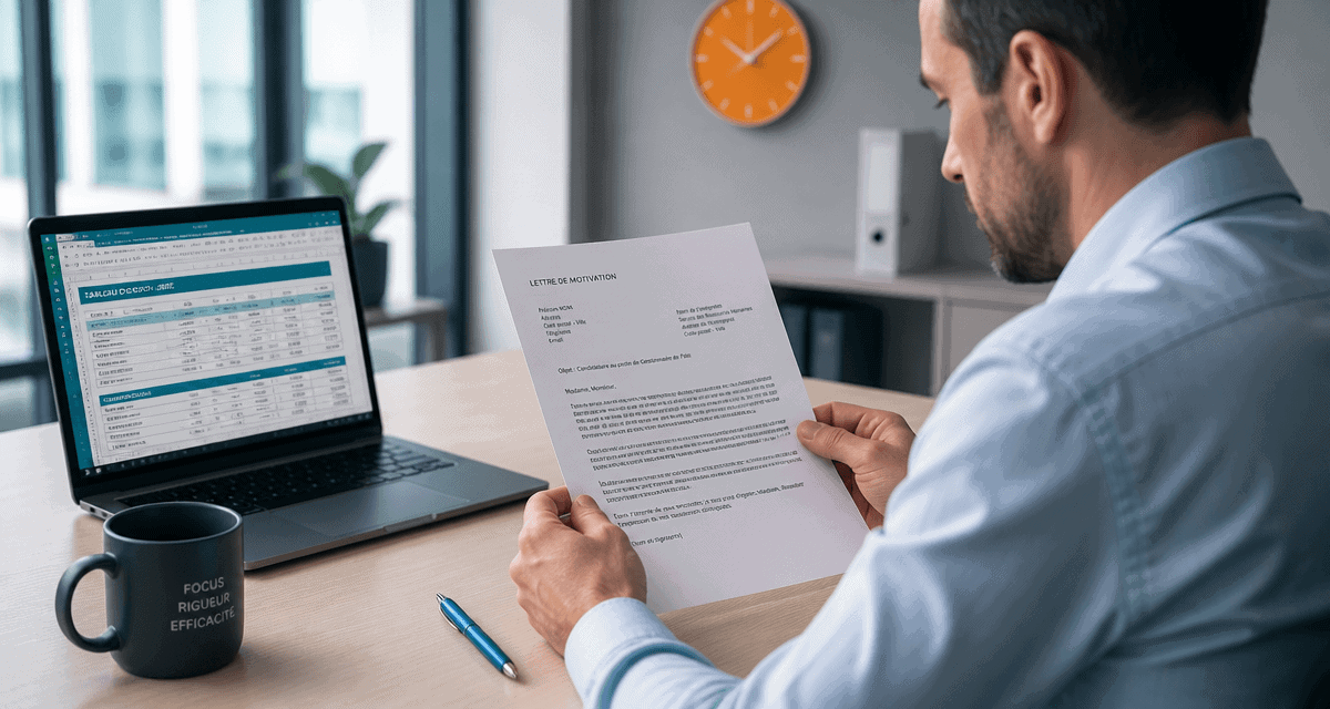 lettre de motivation gestionnaire de paie sur bureau moderne