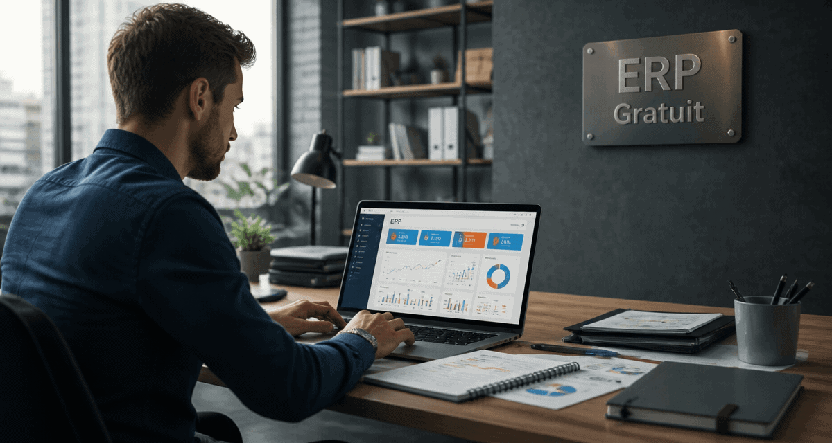 logiciel erp gratuit entrepreneur tableau de bord