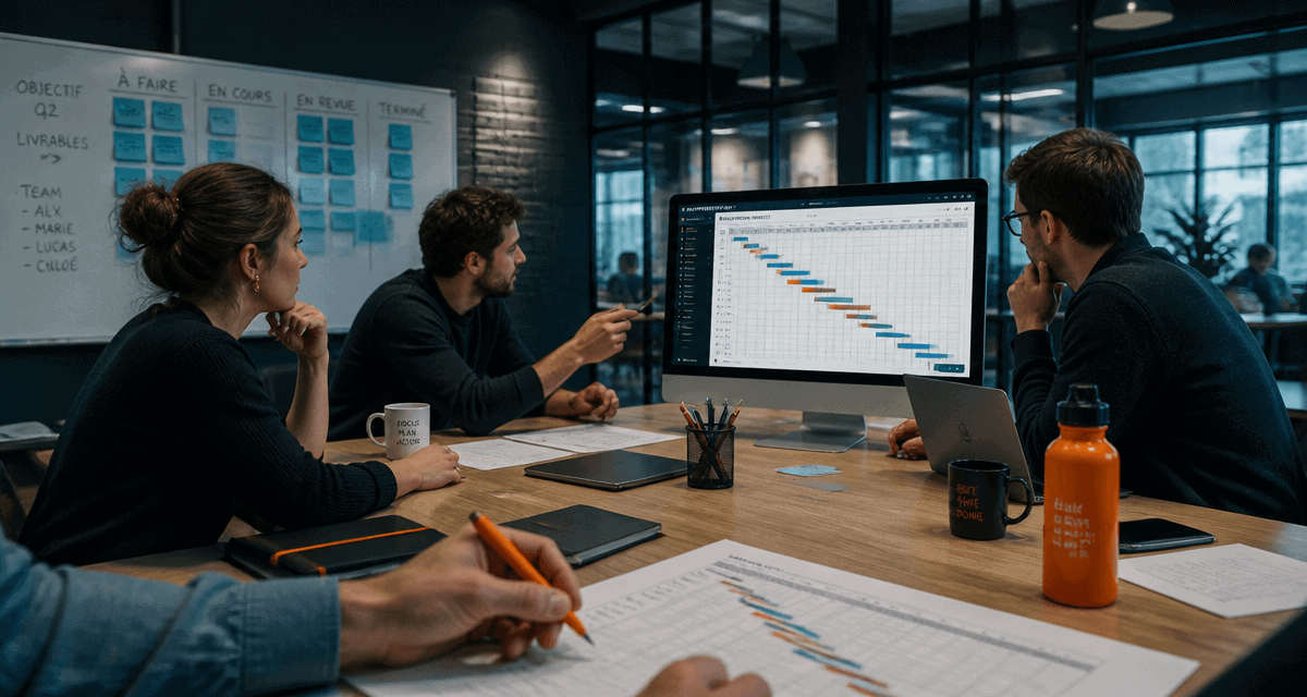 logiciel retroplanning diagramme Gantt équipe projet
