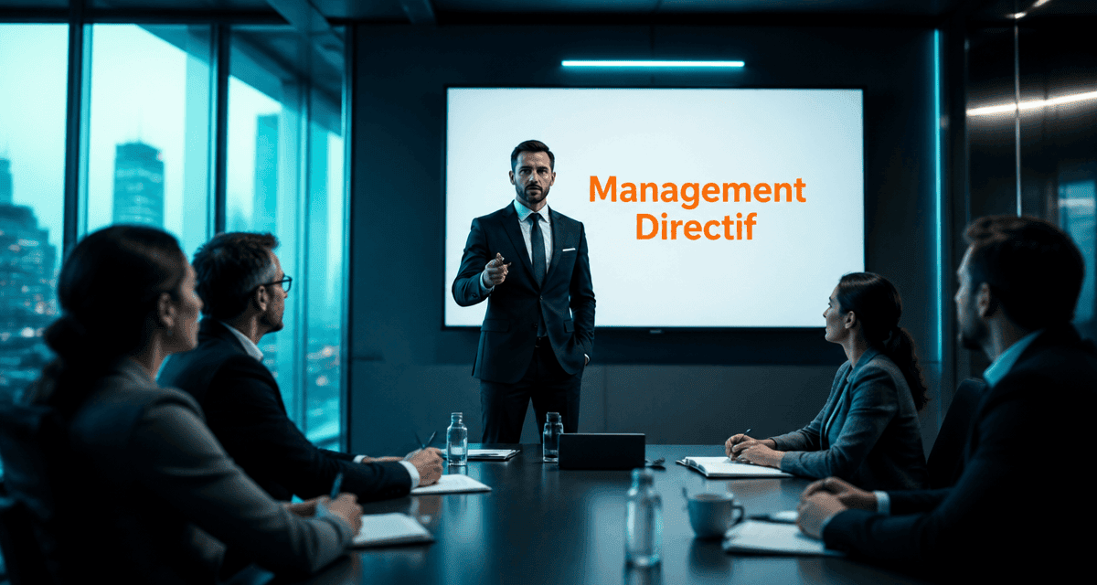 management directif équipe en réunion