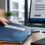 niveau rncp dossier sur bureau moderne