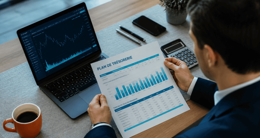 trésorerie def plan financier sur bureau moderne