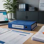 compte comptable prestation de service documents et ordinateur