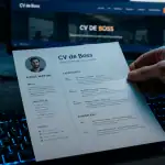 cv de boss cv sur bureau moderne