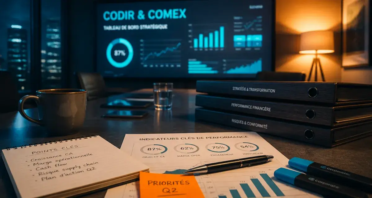 Direction dans une entreprise : CODIR & COMEX, 5 pôles stratégiques en réunion