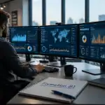Formation BI analyste devant dashboards