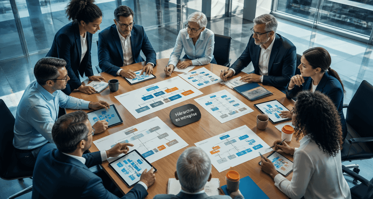 hiérarchie dans une entreprise réunion collaborateurs organigrammes