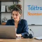 métier en télétravail femme ordinateur