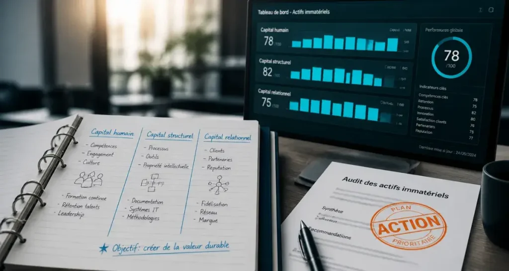 Ressources immaterielle : capital humain structurel et relationnel sur tableau de bord
