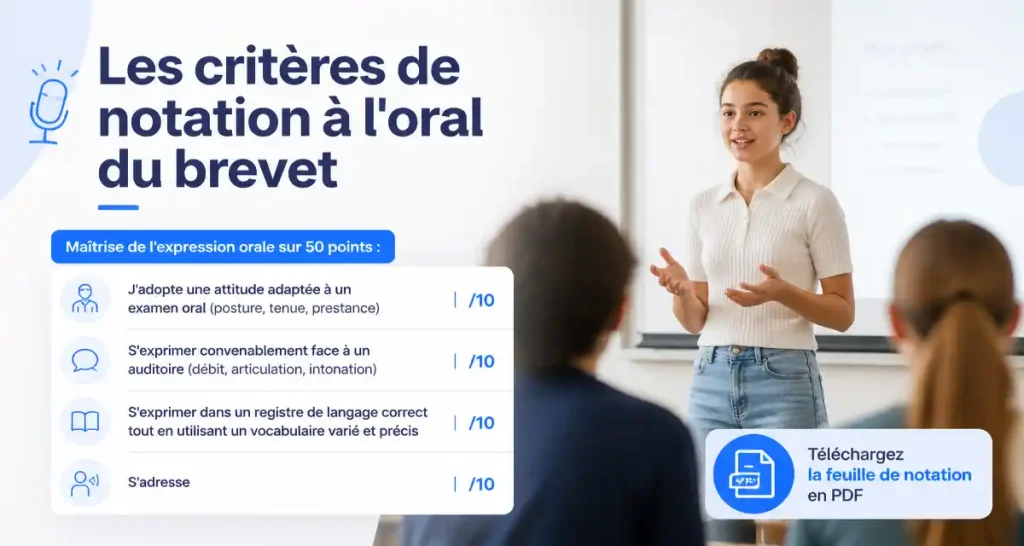 Les critères de notation à l&rsquo;oral du brevet