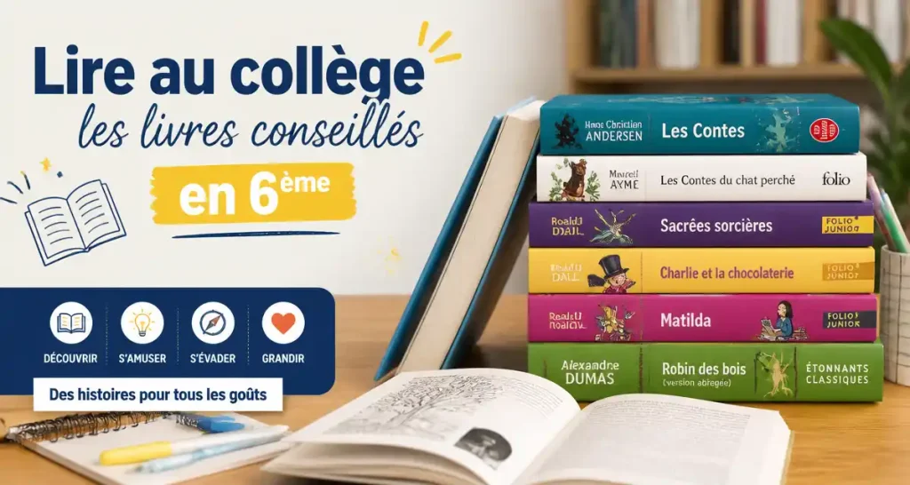 Lire au collège les livres conseillés en 6ème