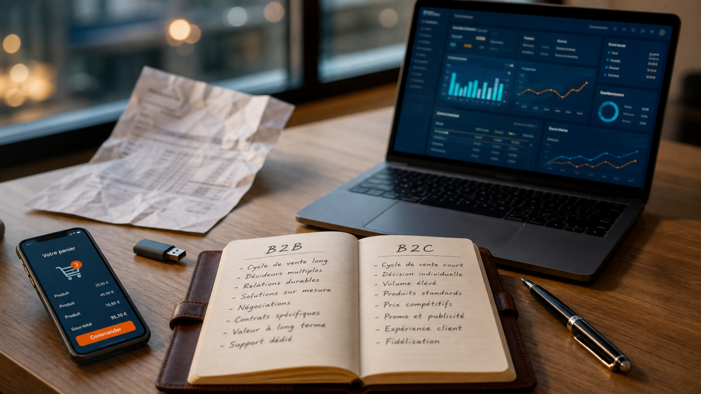 B2B et B2C : décisions digitales sur dashboard CRM