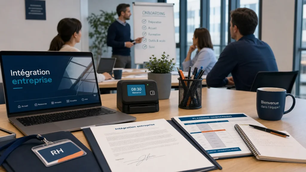 Intégration entreprise : onboarding avant, jour J et après en bureau