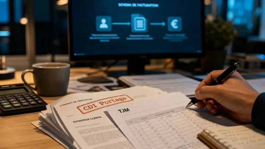 Portage salarial CDI : bureau, contrats et TJM freelance