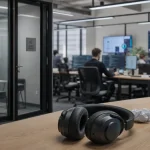 Travailler en open space : casque antibruit sur bureau, règles de concentration