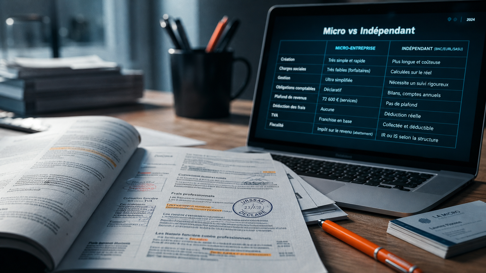Travailleur indépendant ou auto entrepreneur : comparaison des statuts sur un bureau