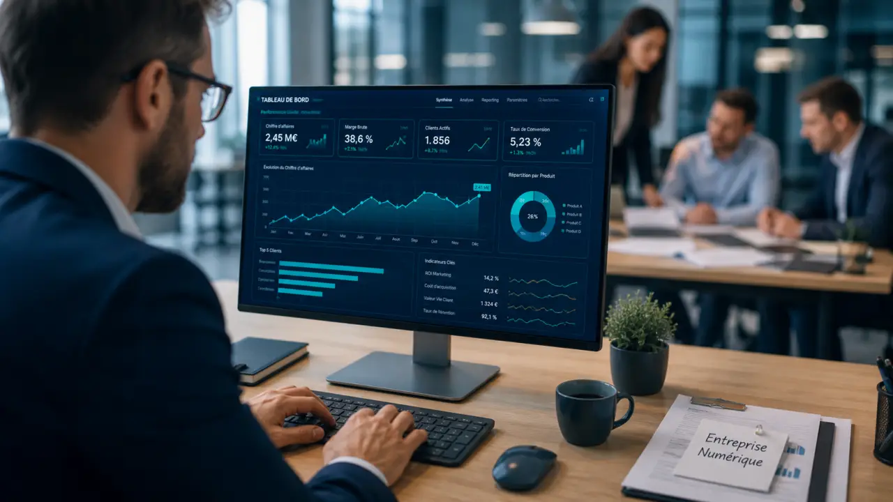 Entreprise numérique : équipe et tableau de bord BI pour piloter par la donnée et automatiser