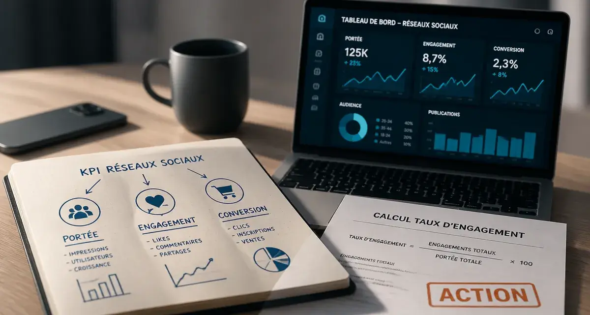 KPI réseaux sociaux : tableau de bord d’indicateurs clés