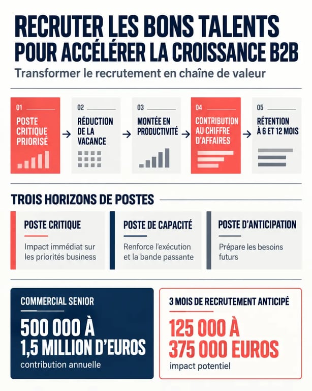 Infographie sur l’optimisation du recrutement de talents pour booster la croissance B2B