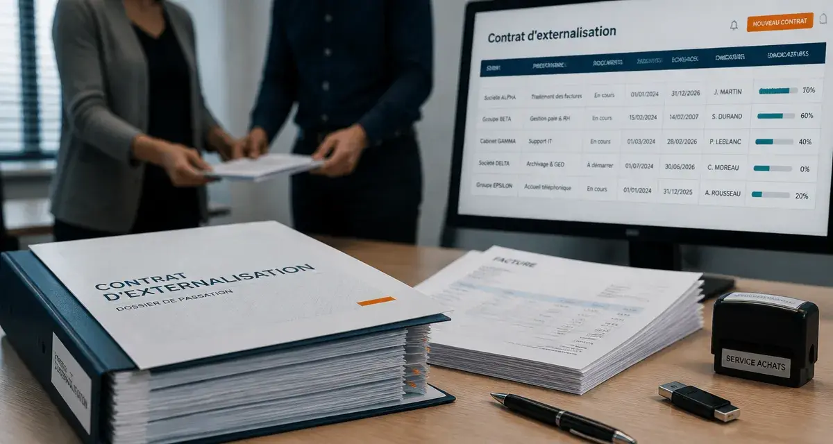 Externalisation gestion administrative : contrat et passation documentaire