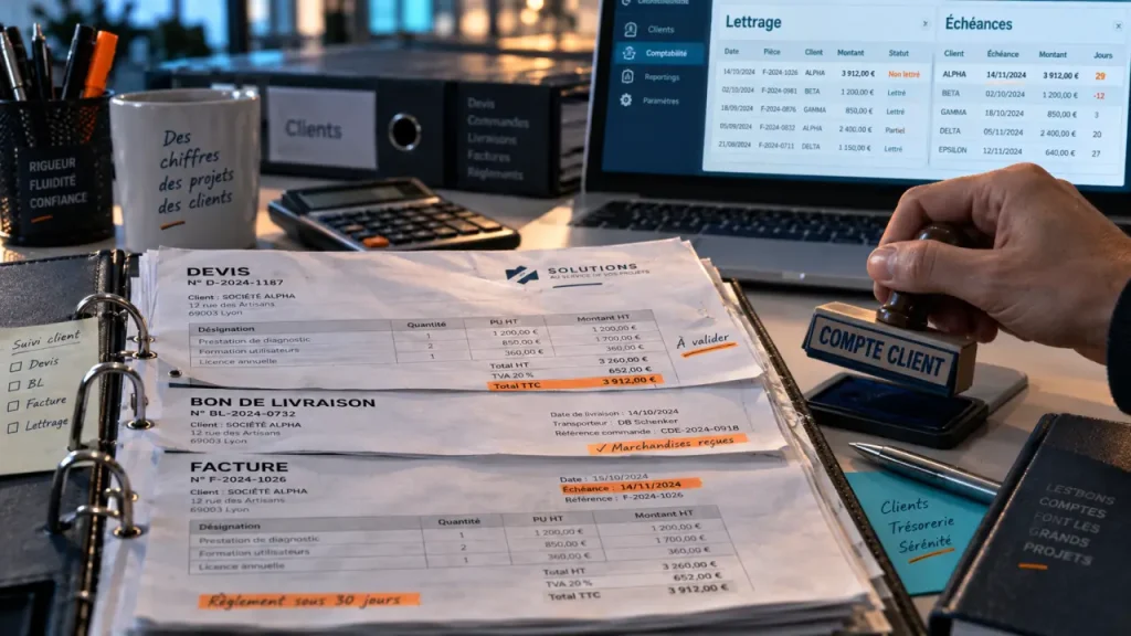 La gestion administrative et comptable des clients, de la facture au règlement