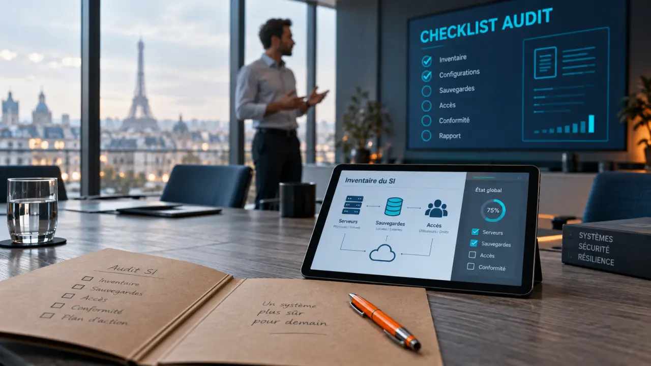 Audit informatique paris : checklist et plan d’action priorisé du SI