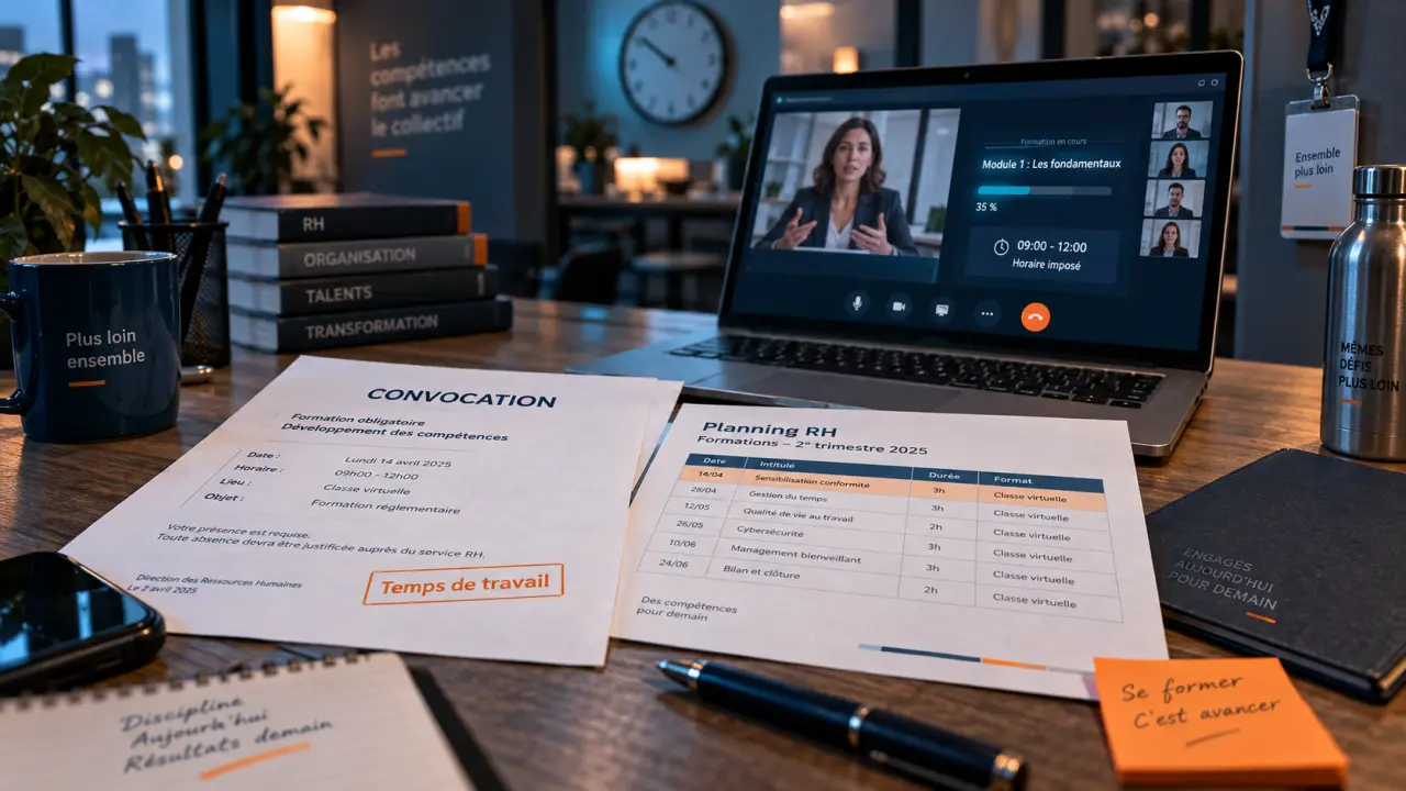 Heures de formation et temps de travail effectif : horaire imposé en formation